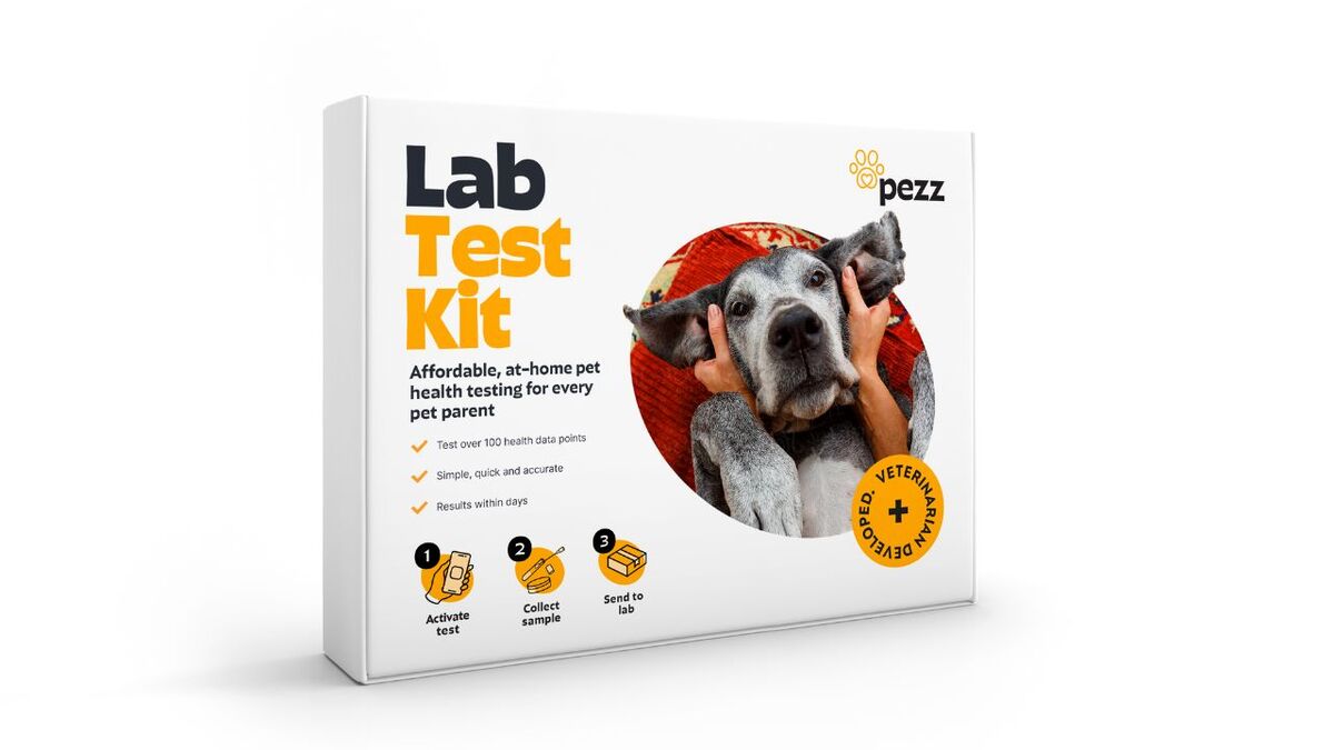 Pezz Life visual Caption: 2024 alum, Pezz Life, has the widest range of pet diagnostic tests available in Europe.