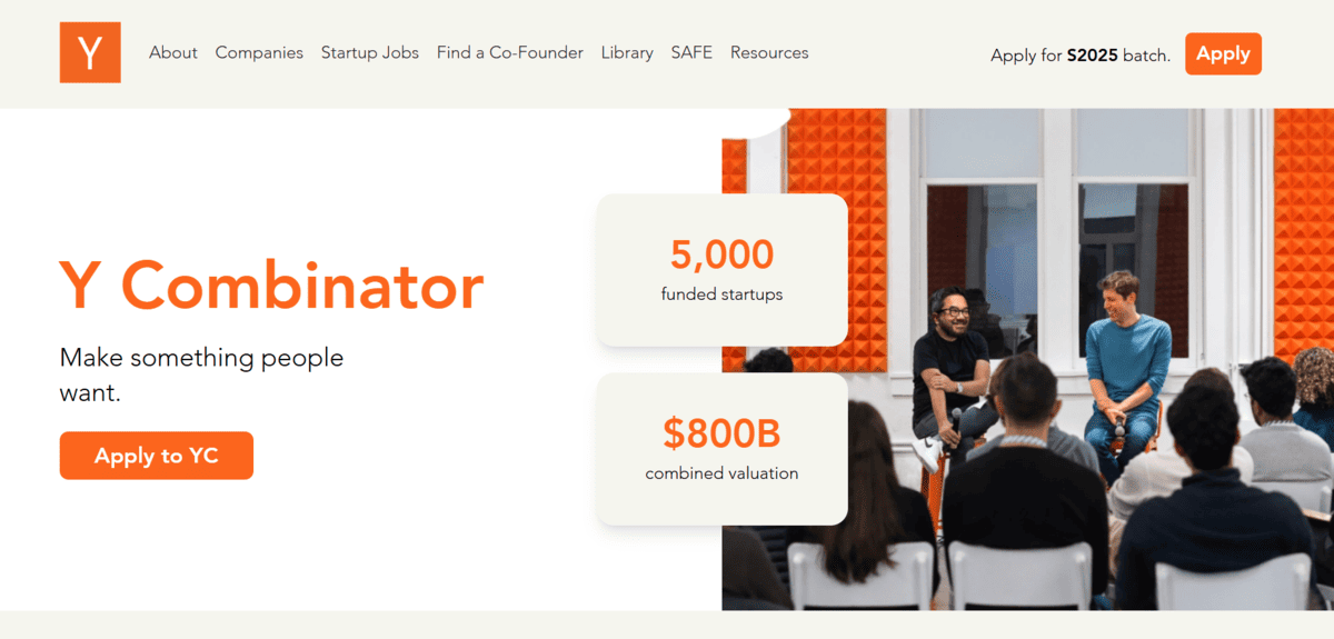 Photo: Y Combinator screenshot